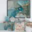 Turquoise doré infusé de marbre - reproduction sur toile-67342290-67342302-119116665