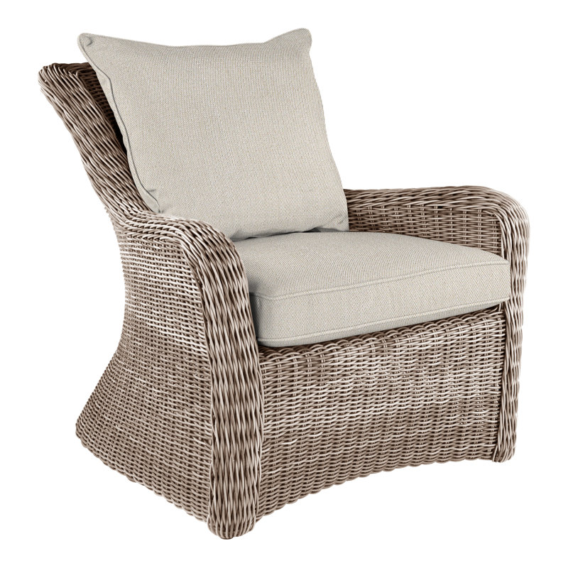 Sag Harbor Patio Chair with Sunbrella Cushions, Canvas Rain 9953, Oyster