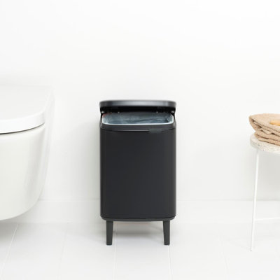 Poubelle ouverte supérieure 1,8 gallons noir