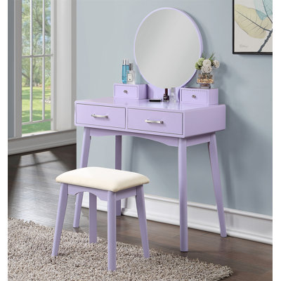 Ensemble coiffeuse et tabouret Liannon