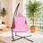 Hanging Hammock X-Stand with Tree Tent, Indoor Metal Swing Chair Stand with Play Tent, Outdoor Egg Basket Patio Seat with Support Stand, Porch Bedroom Balcony Chair with Adjustable Solid Stand-640989325