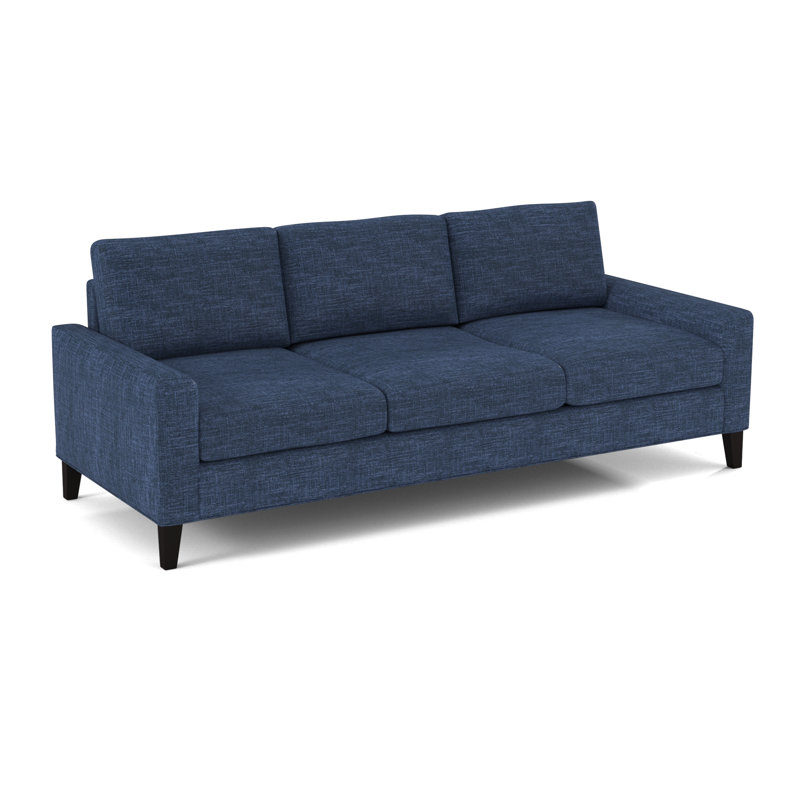 Madison 84" Square Arm Sofa with Reversible Cushions, Archetype Admiral Performance Basketweave
