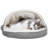 Faux Sheepskin Round Hooded Orthopedic Dog Bed-1941309780-1941309786