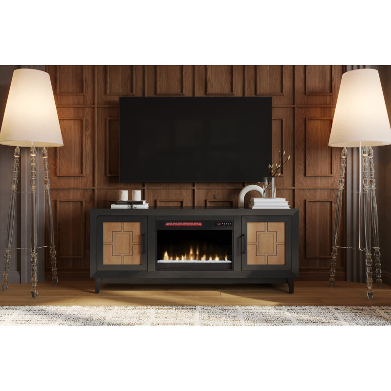 Meuble télé avec foyer pour téléviseur, H 29 po x l 70 po x P 17 po
