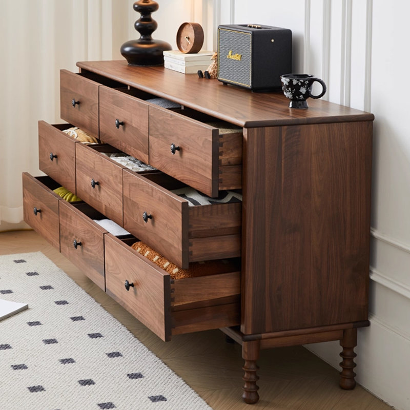 Brown Solid Wood Accent Cabinet