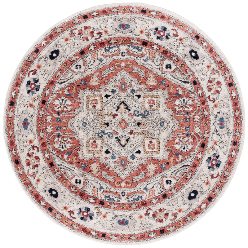 Luna Performance Oriental Rug, Round 6'7"