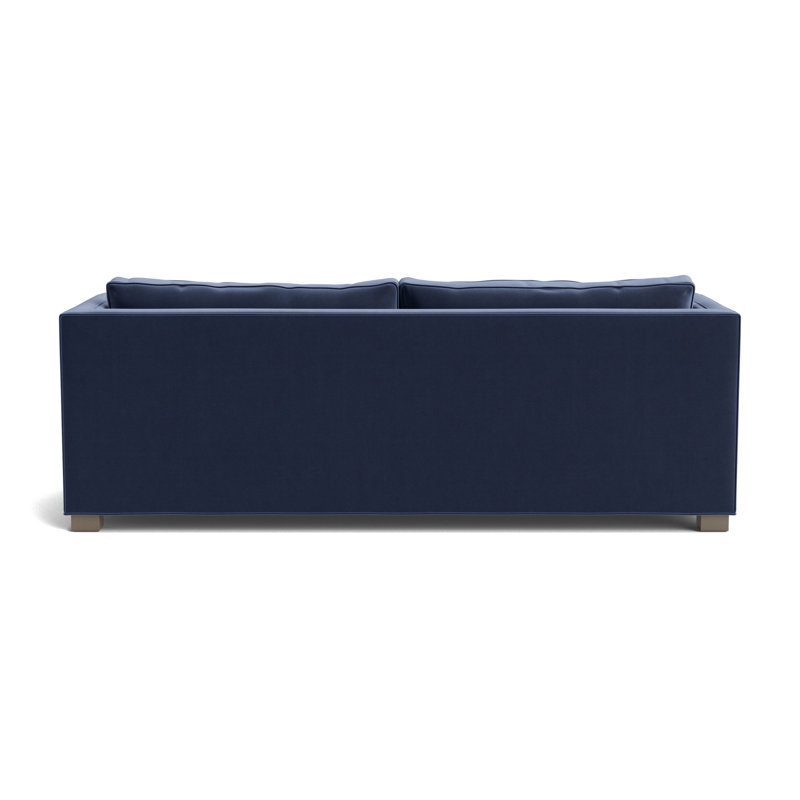 Keaton No Nail 84 Sofa, Performance Velvet - Indigo, Driftwood