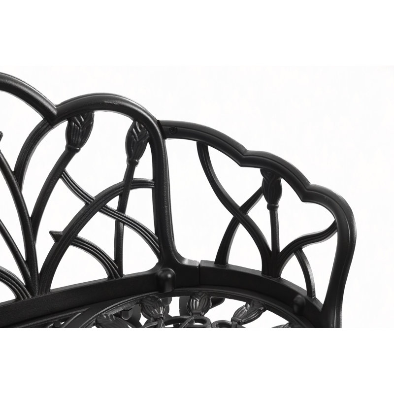 Banc en fonte d'aluminium, Noir