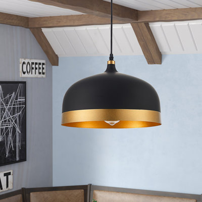 Luminaire suspendu en dôme industriel 1 lumière à intensité variable 13 po Kesleigh