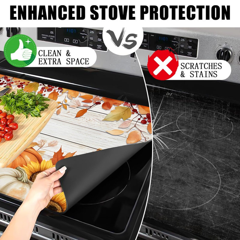 Couvercles de cuisinières électriques pour citrouille, H 0,4 po x l 28 po x P 20 po