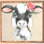 Cute Animal Baby Cow Flower Beige Animals Themed 2 - Gang Toggle Light Switch Standard Wall Plate