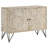 Eileen White Washed 2-Door Wood Storage Accent Cabinet