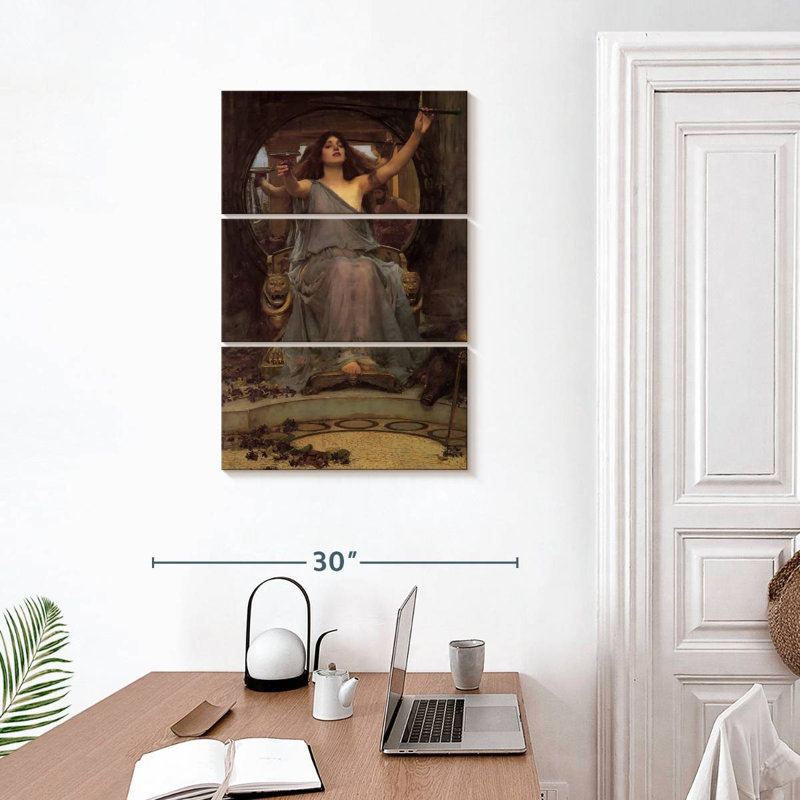 Leisha Circe offrant la coupe à Ulysses, H 32 po x l 20 po