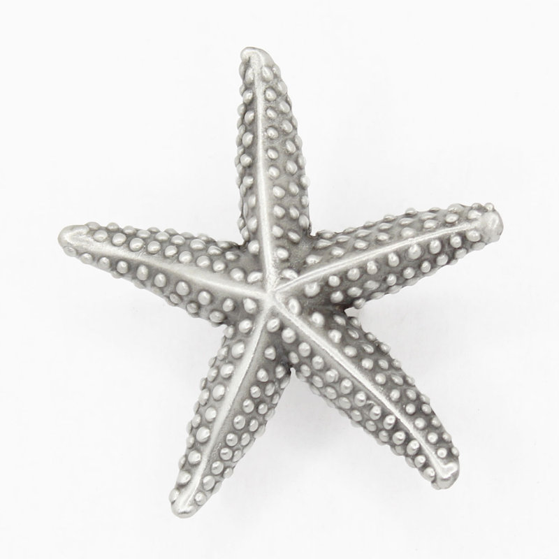2" Starfish Small Knob, 2, 2" L x 2" W, Brushed Nickel