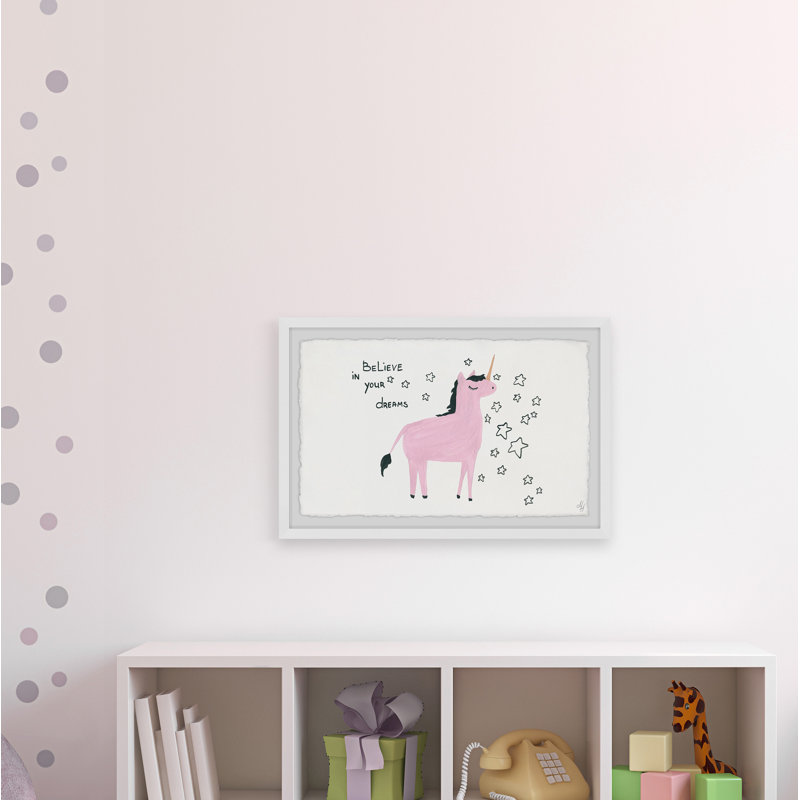 «Unicorn Dreams», reproduction encadrée Dounton, H 12 po x l 18 po x P 1,5 po