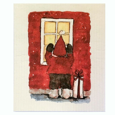 Torchon Peeking Christmas Elf
