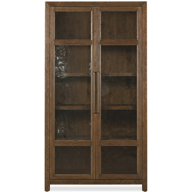 Driftwood Lighted Curio Cabinet, Walnut