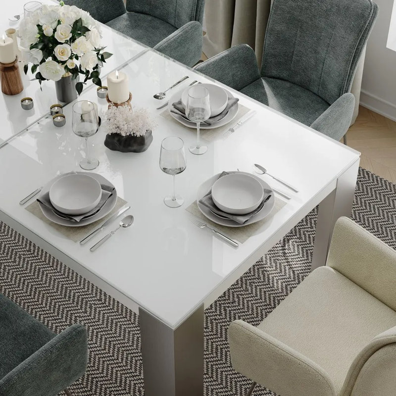 Modern Long Extendable Dining Table