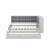 Wooden Daybed With Two Storage Drawers, 12-Storage Cabinet, LED Lights & Charging Station-1556519913
