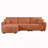 110" Modular Sectional Sofa, Movable Ottoman
