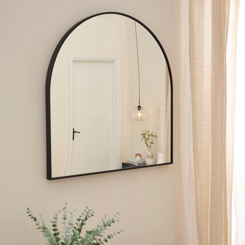 Symari 70x70cm Arch Mirror, Natural, Solid Wood
