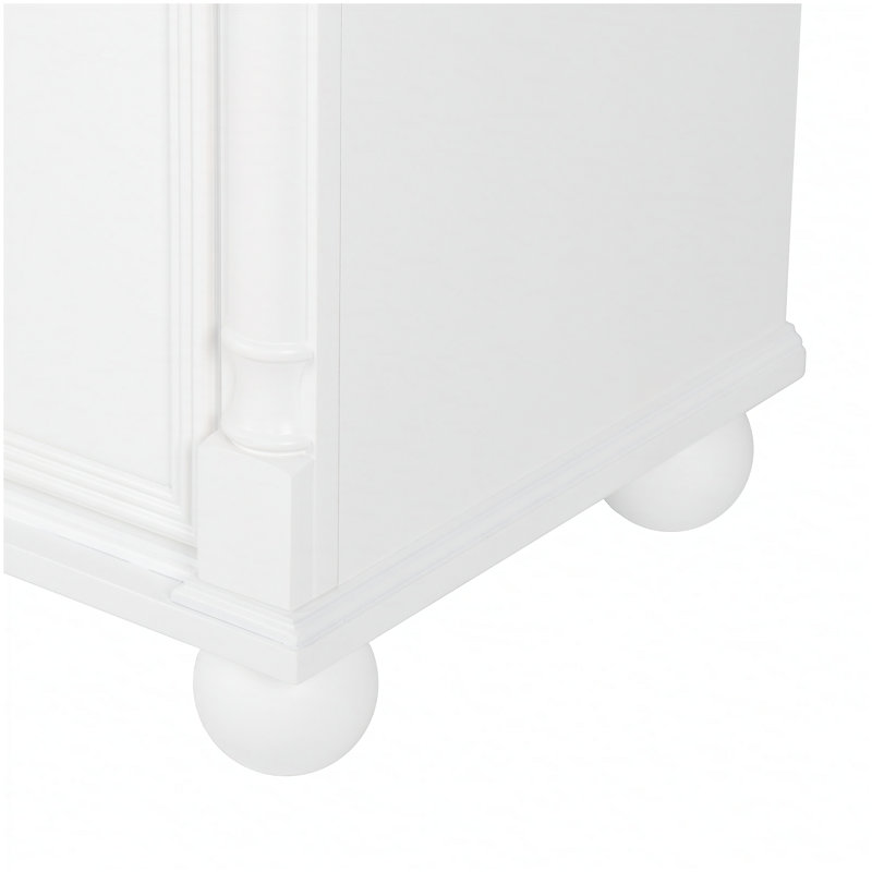 Armoire de salle de bain blanche durable avec beaucoup de rangement, écologique et facile à installer, Blanc