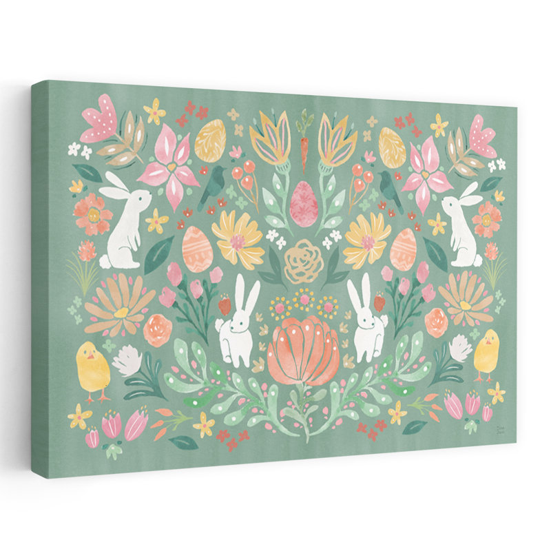 Spring Spring I Garden Floral Bunnie Bunny, H 24 po x l 16 po