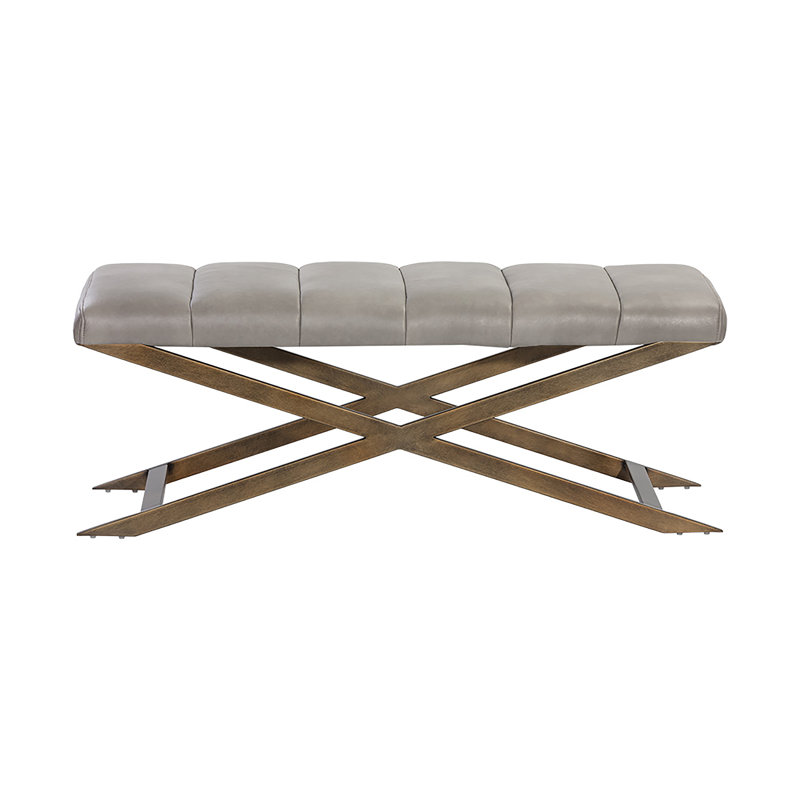 Kammi Upholstered Bench, Grey Performance