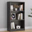 Bibliothèque autoportante à 3 tablettes en bois réglables pour bureau à domicile, 3 couches-123166948