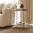 Milone Forged Iron Square End Table - Industrial Glass Top Design