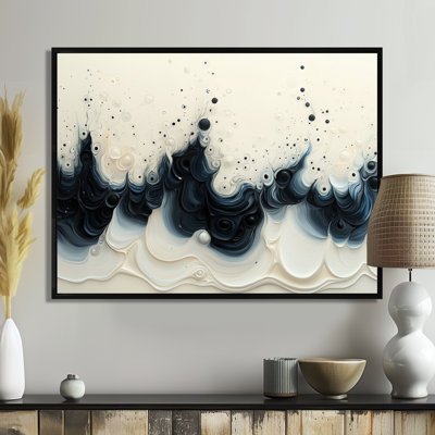 Coggeshall, vague blanche et noire, volcan rythmique IV - goutte, peinture, art mural