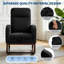 Chaise berçante rembourrée avec repose-pieds et poche latérale