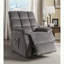 Fauteuils inclinables avec lève-personne électrique, massage et amp; Chaleur | Velours gris ardoise | Bois et tissu