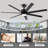 56" Outdoor Ceiling Fan with Light & Remote, Waterproof DC Motor, 3 Color LED for Patio & Porch-1013064355