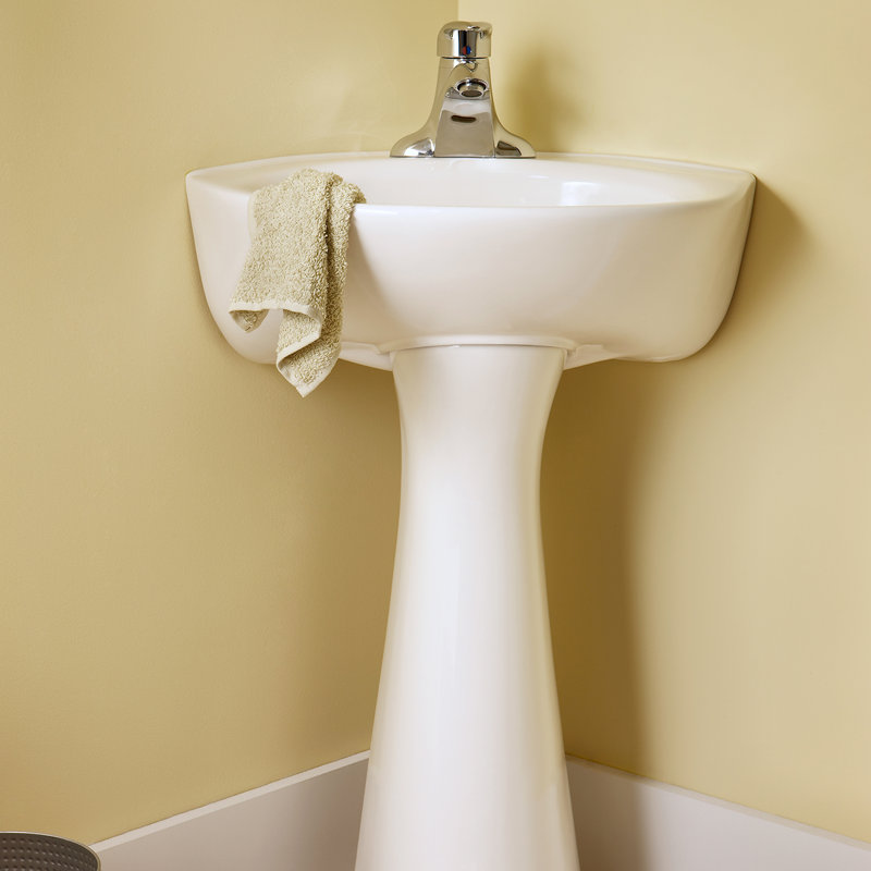 American Standard Cornice 18.5'' White Vitreous China U-Shaped Bathroom Sink with Overflow, Single Hole