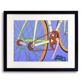 Green Spokes Print by Sue Graef