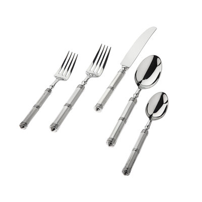 Ensemble 5 pièces en acier inoxydable Castello 18/10, service pour 1 personne