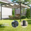 Outsunny Metal Outdoor Pergola with Retractable Roof Cream-122481051