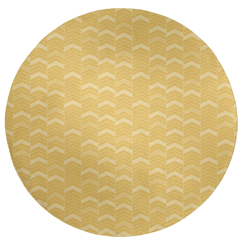 Chenille Chevron Indoor Rug, Round 5'