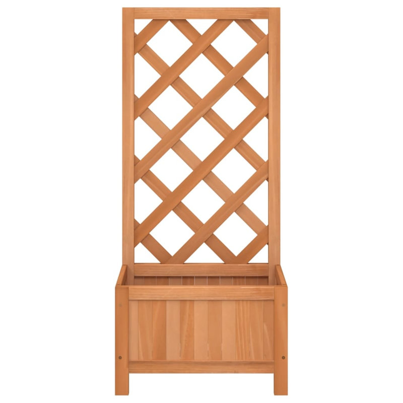 Wood Pot Planter, 35.4" H x 15.7" W x 11.8" D, Brown