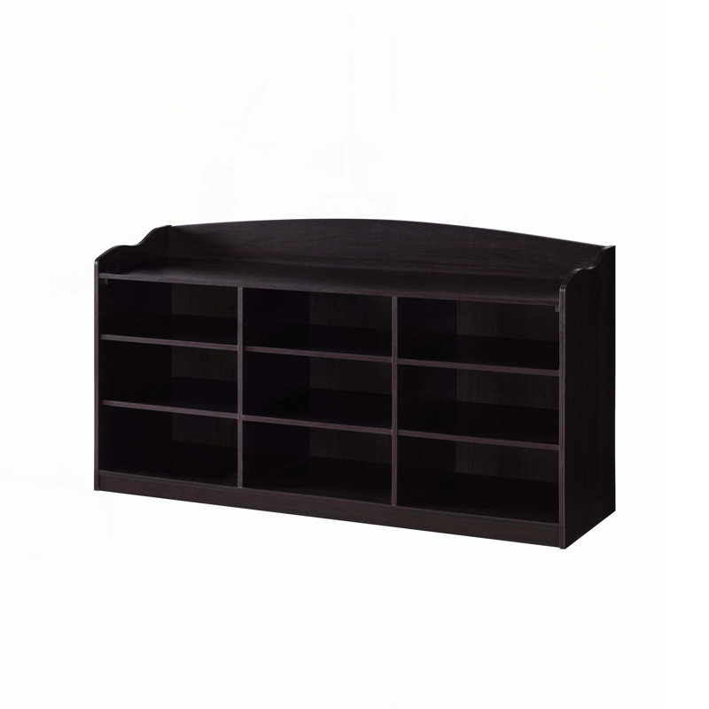 Shoe Rack with Nine Storage Shelves with Top Open Shelf