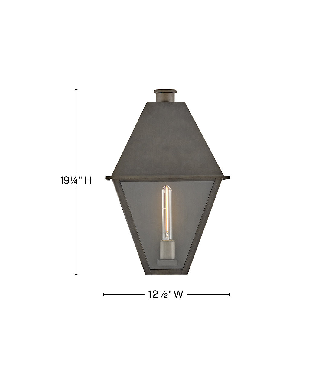 Endsley Outdoor Wall Lantern, 19.25" H x 12.5" W x 8" D