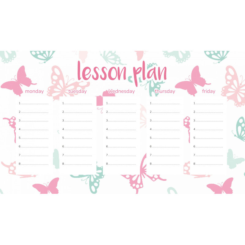 Magnetic Lesson Plan Sweet Butterflies