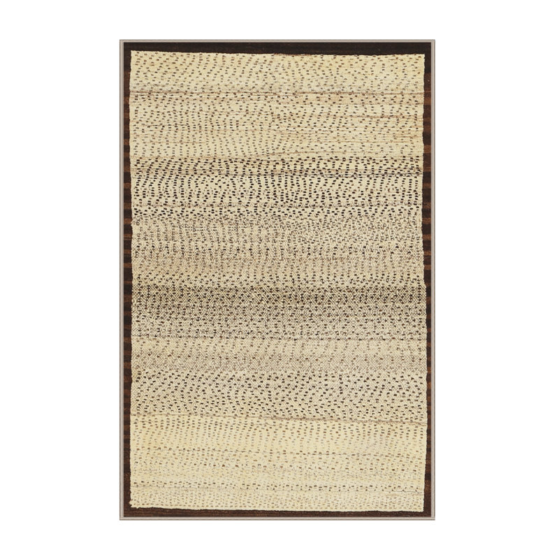 Tapis beige/brun contemporain, Rectangle 5 pi x 7 pi