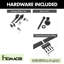 Black Steel Double Door Barn Door Hardware Kit Standard Double-692685676