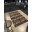 Tapis décoratif rétro à motif bleu et orange-110026175