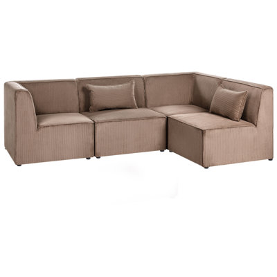 Bertwin 4 Seater Corduroy Corner Sofa