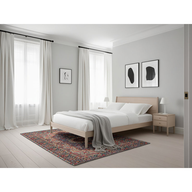 Tapis oriental bleu / brun Everly, Rectangle 5 pi x 7 pi