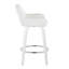 Ensemble de tabourets pivotants contemporains avec repose-pieds chromé-129455899