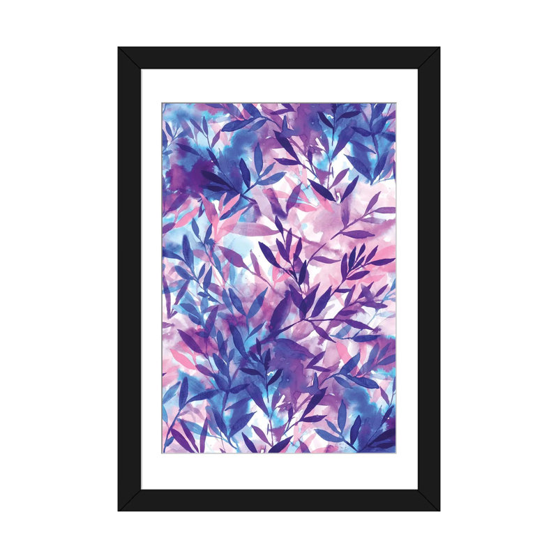 « changes mauve », impression sur toile, H 32 po x l 24 po x P 1 po, Papier d'art encadré noir, Blanc